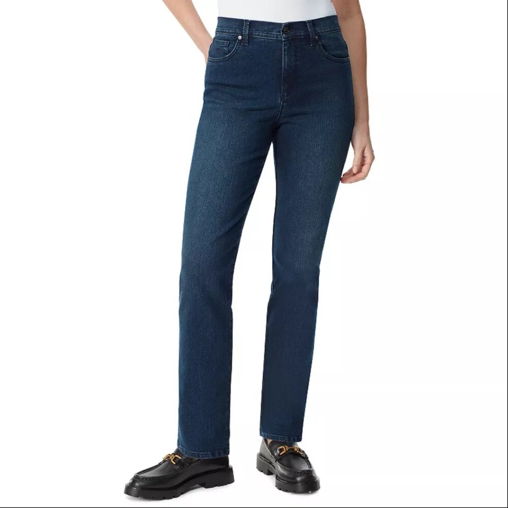 Gloria Vanderbilt Amanda Classic Straight Jeans Park City (Deep Blue) Size 12